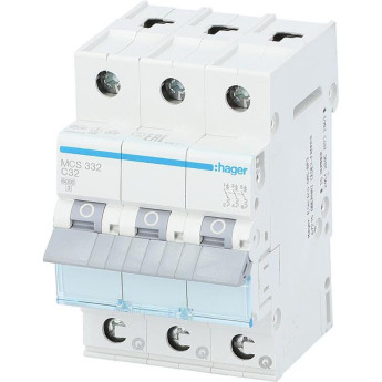 Автоматический выключатель HAGER 3P 6kA C-32A QC 3M